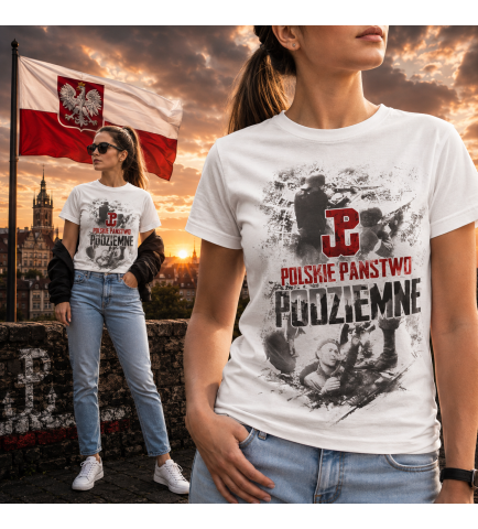 Koszulka damska POLSKIE PAŃSTWO PODZIEMNE